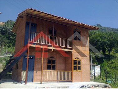 casa campestre prefabricada dos niveles con entrada individual