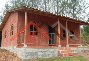 Casa prefabricada en un nivel de 52. 5 metros cuadrados